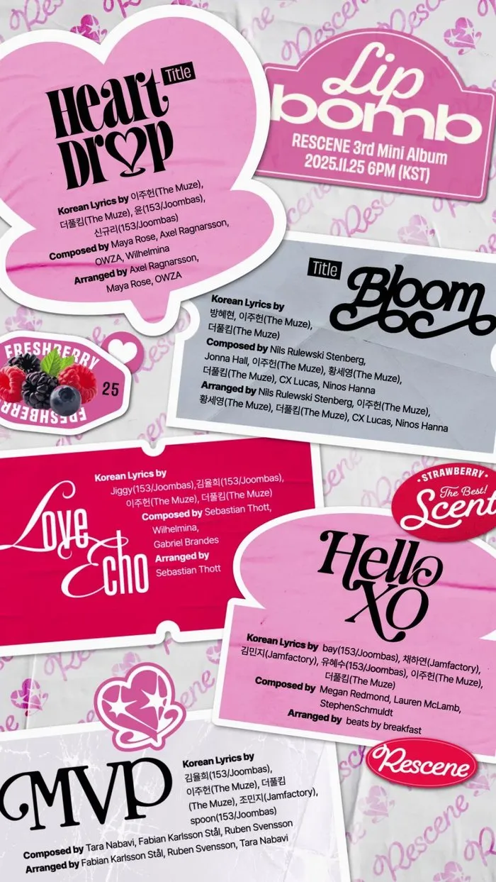 リセンヌ, リップ・ボム, トラックリスト, ハートドロップ