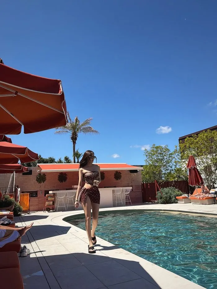 Hyomin, Instagram, traje de baño, viaje, figura