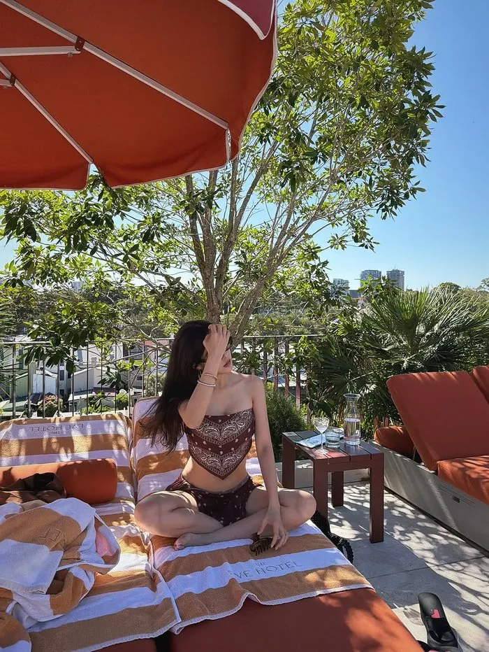 Hyomin, Instagram, traje de baño, viaje, figura