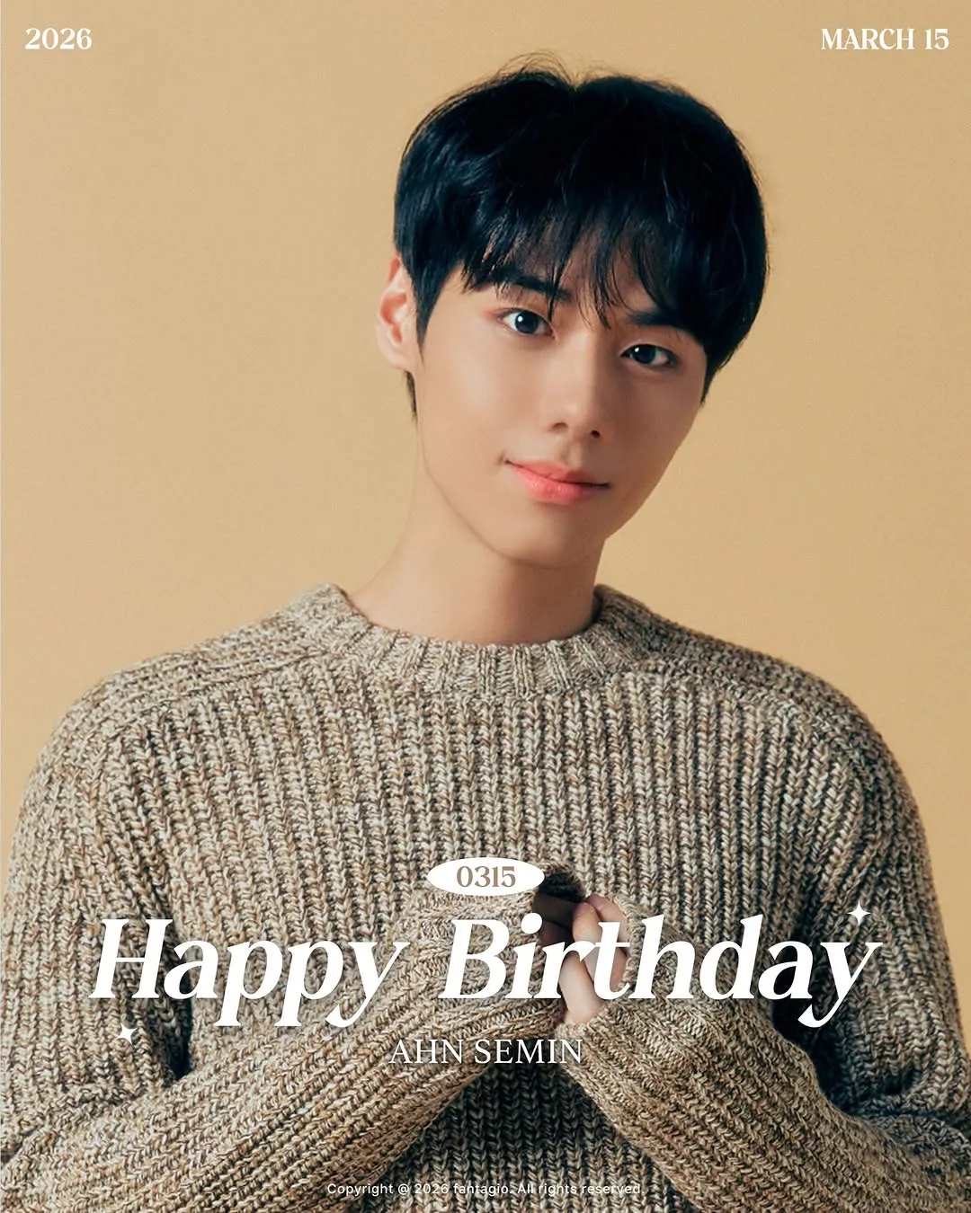 Ahn Se-min, birthday, Fantagio, congratulations, HBD