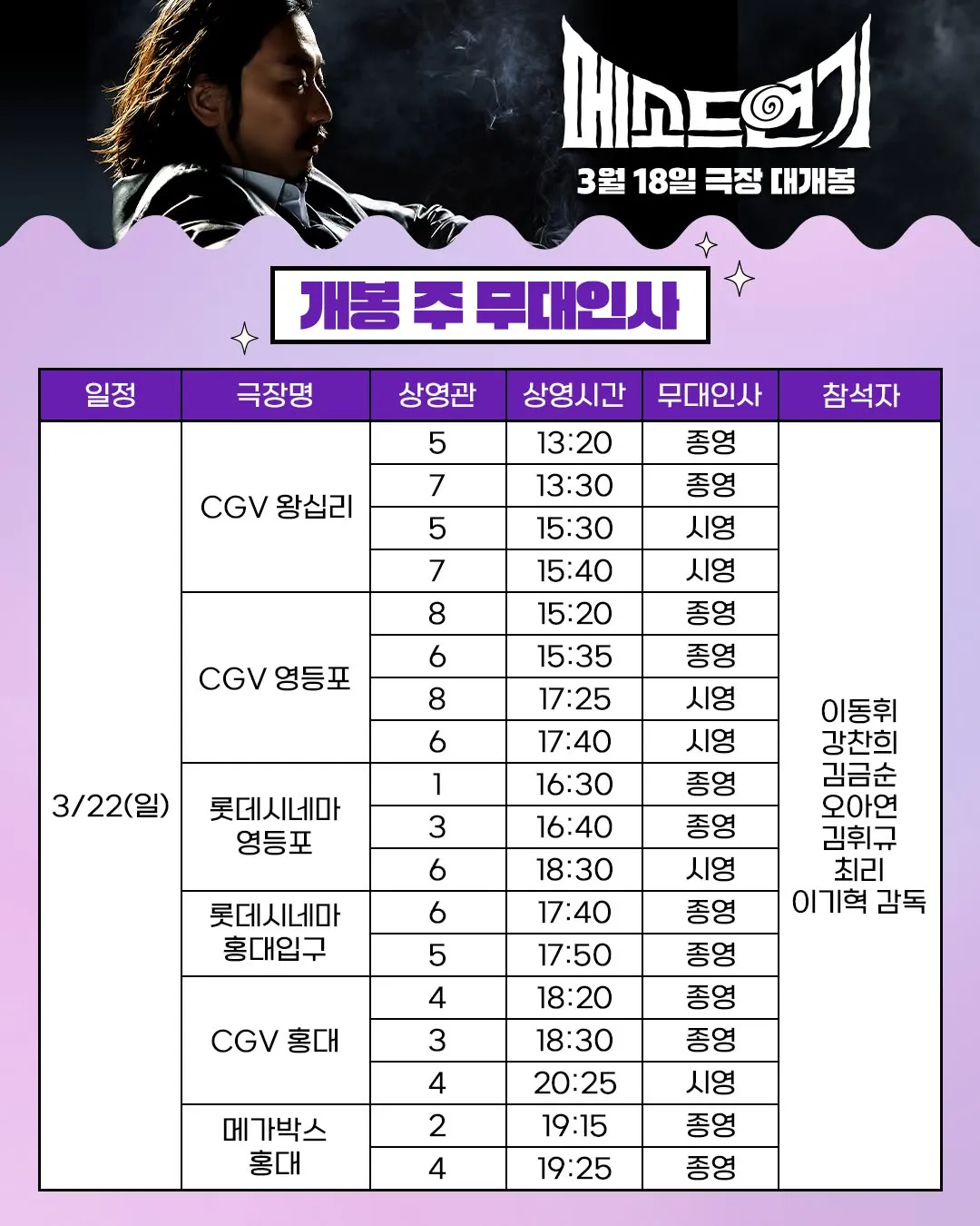 바이포엠스튜디오, 배우, 무대인사