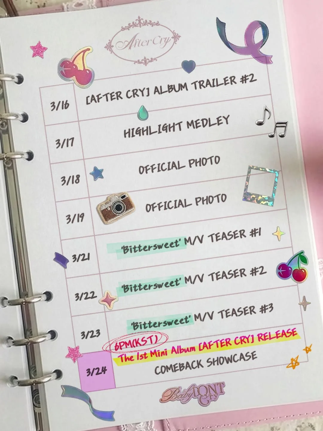 '비터스위트' 베이비돈크라이, 미니 앨범 컴백 예고