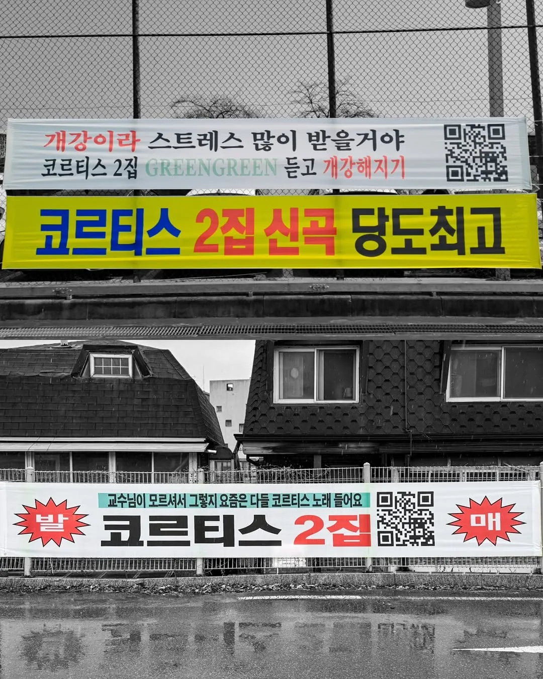 코르티스, 현수막, 대학가