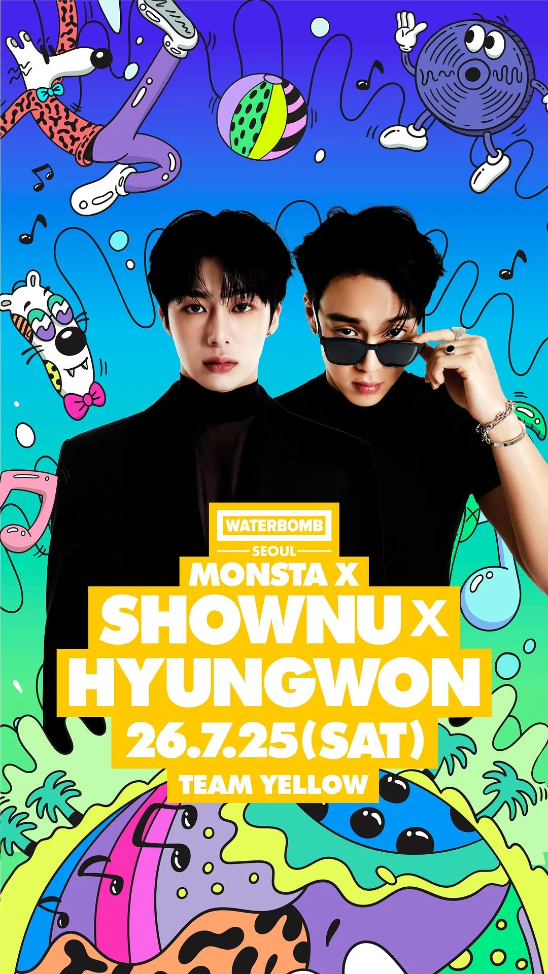 압도적 피지컬…몬스타엑스 셔누·형원, 워터밤 출격 예고