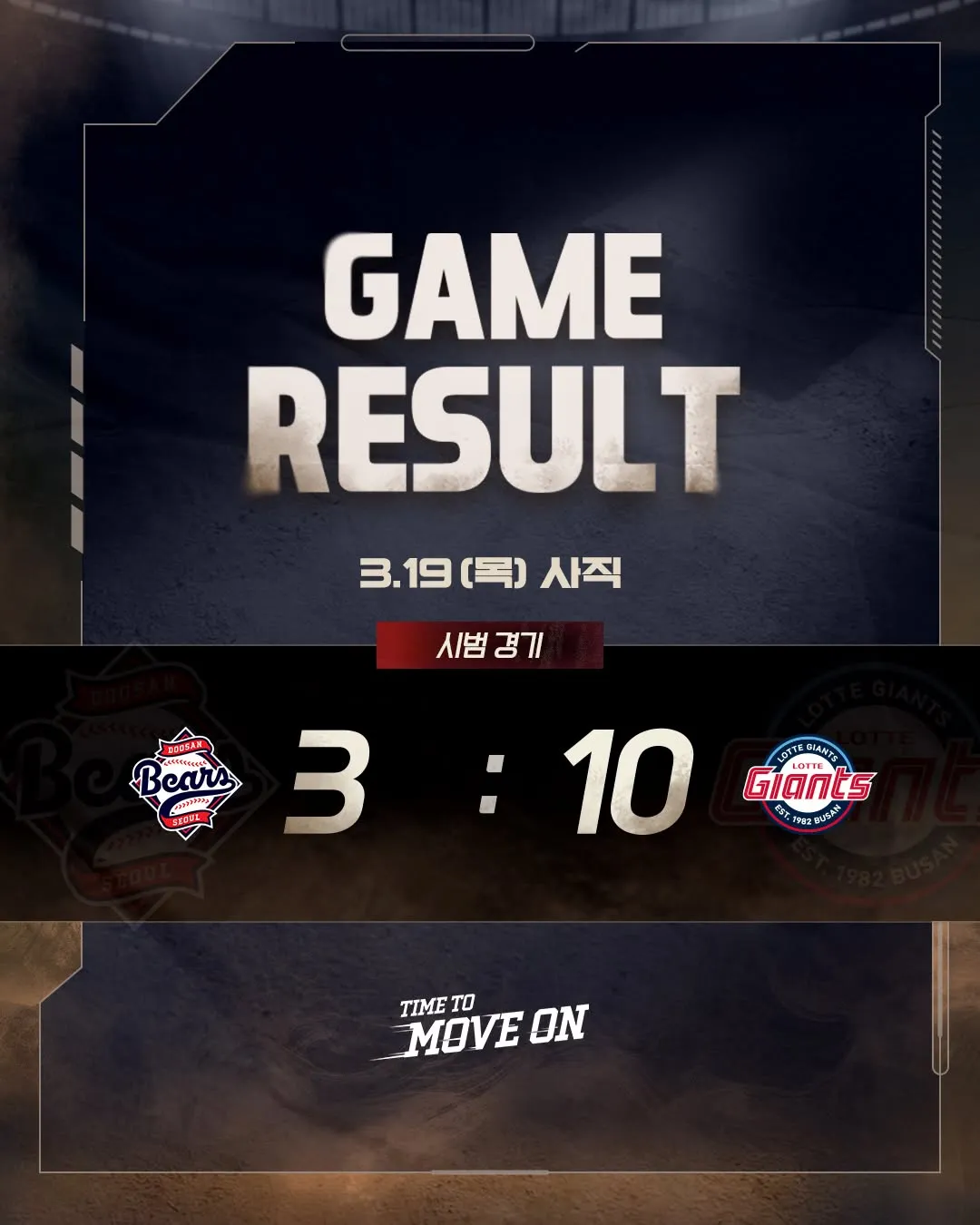 “พ่ายอย่างน่าเสียดาย” ดูซาน แบร์ส แพ้ให้ ล็อตเต้ ไจแอน츠 3:10