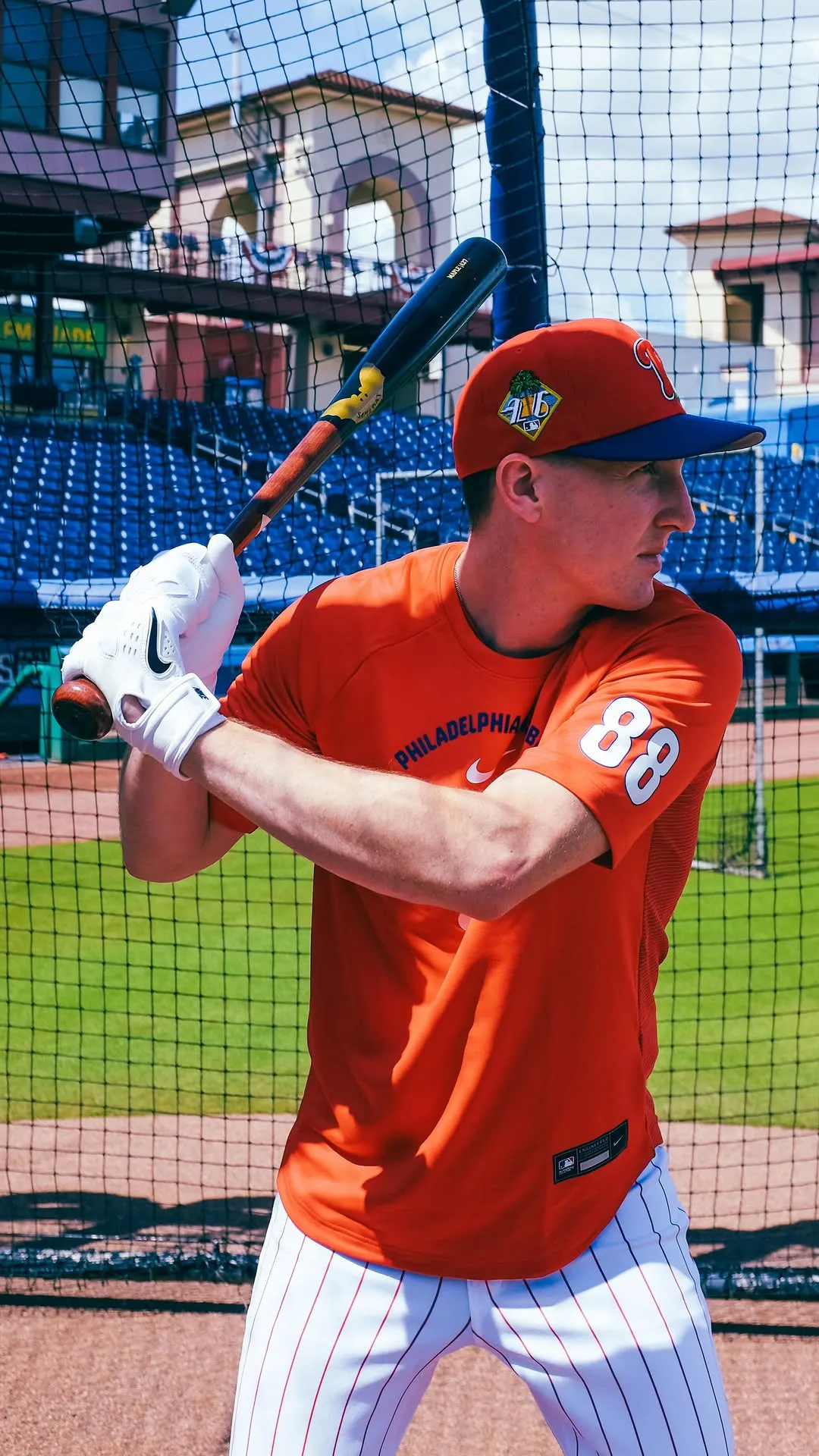Viral Crossover: England Cricket Captain Harry Brook Attempts a Home Run at the Phillies' Spring Training