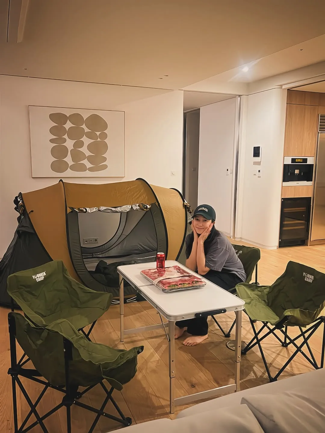 金玉彬, 演員, 露營