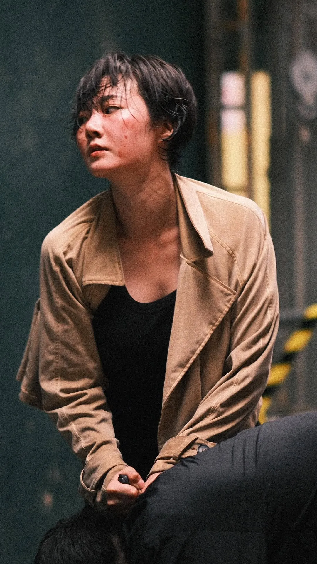 열정적인 손수아, 액션 촬영 준비