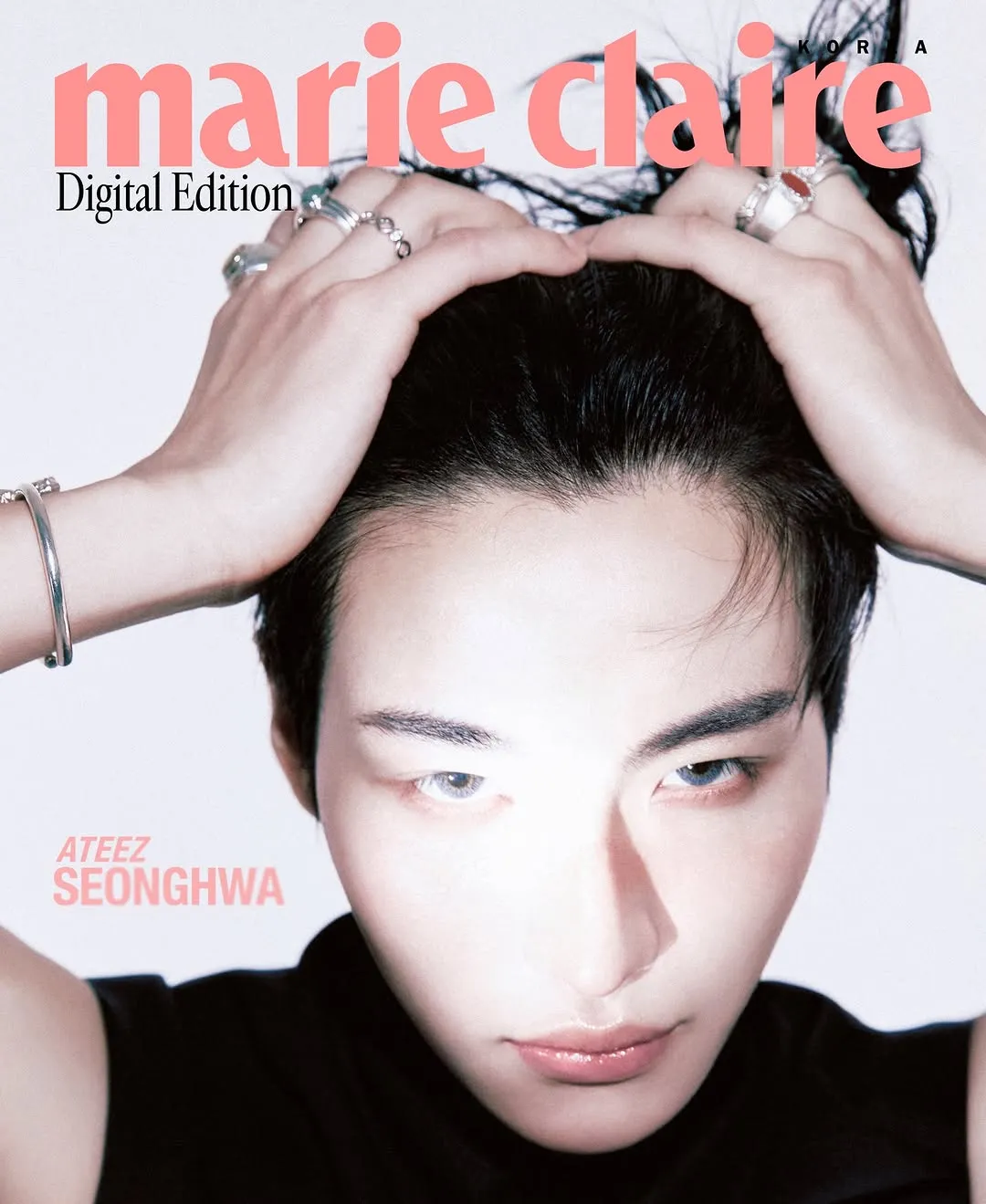 Seonghwa bersinar, menghiasi sampul digital Marie Claire edisi April
