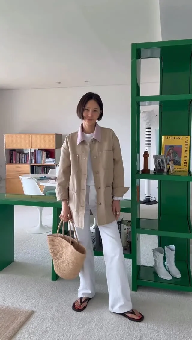 Gaya musim semi yang lembut, jaket kerja ala Kim Na-young