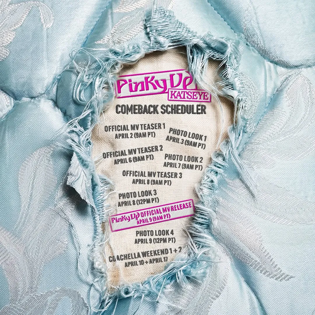 PINKY UP, 컴백, 뮤직비디오, 공식 일정, 캣츠아이