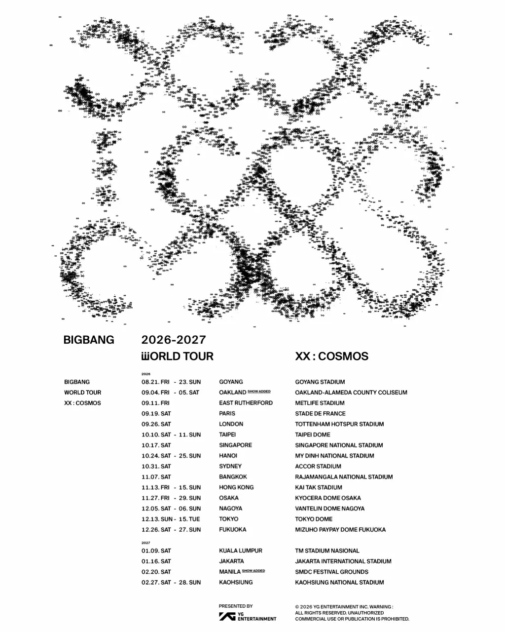 G-Dragon, BIGBANG, COSMOS, World Tour, Comeback