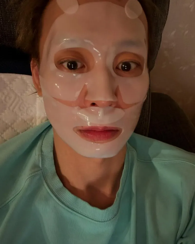 Park Yoochun Drops 'Good Night' Update From Japan with Full-Face Sheet Mask Selfie