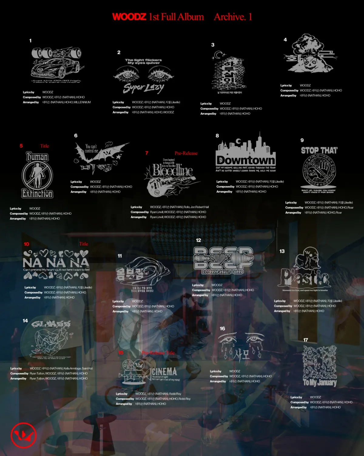 ウッズ, チョ・スンヨン, フルアルバム, カムバック, トラックリスト