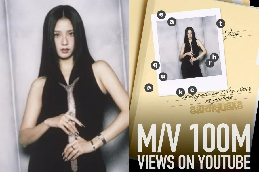 BLACKPINK 金智秀，《Earthquake》MV 突破1亿次观看…全球