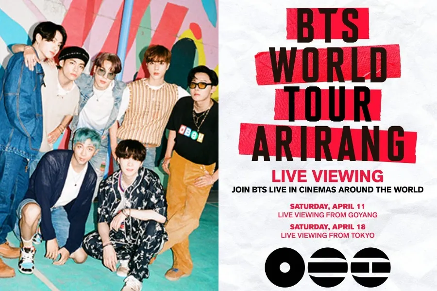 방탄소년단 고양·도쿄 공연, 라이브 뷰잉…전 세계 75개국 상영
