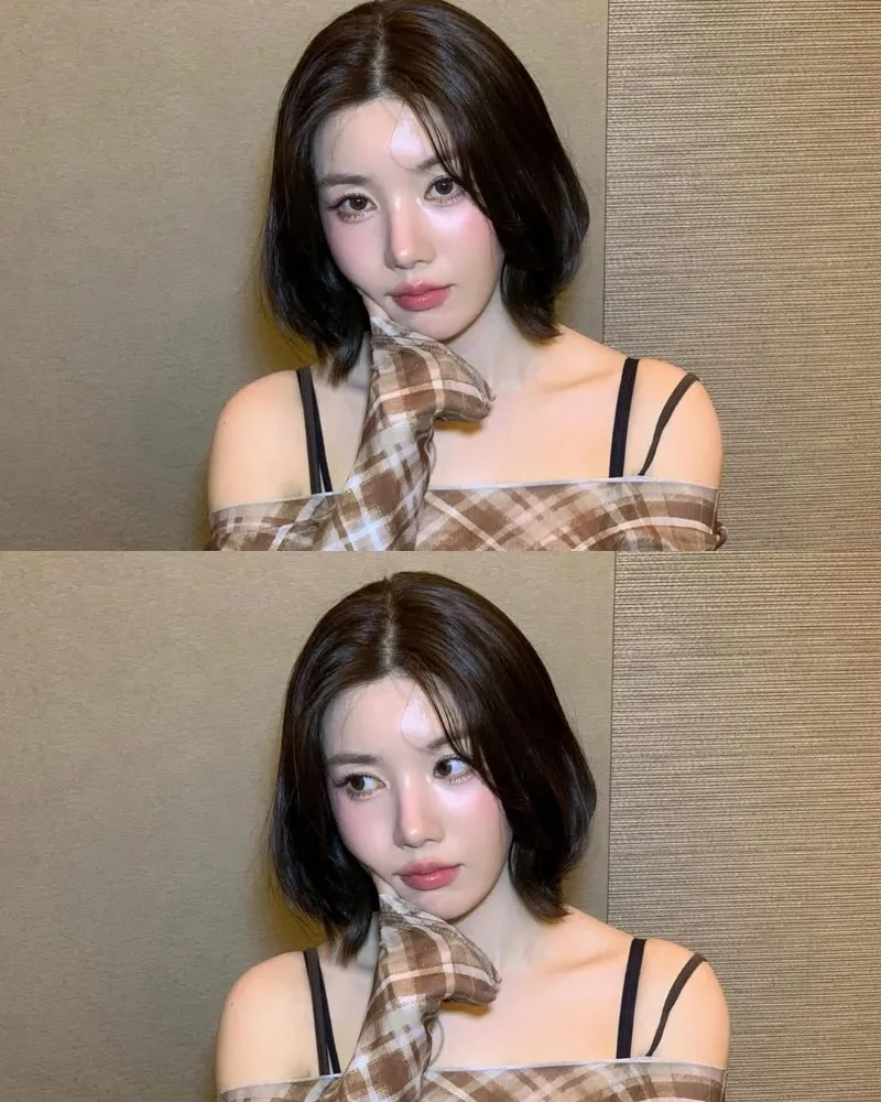 クォン・ウンビ、オフショルダー×チェックの組み合わせに反響続々「とても美しい！」
