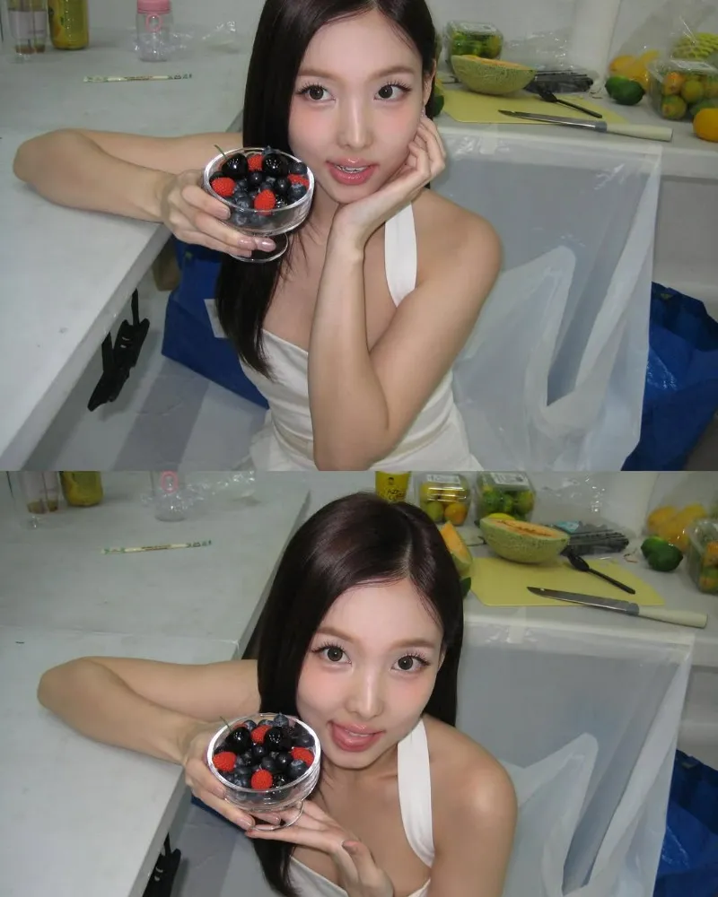 트와이스 나연, 과일 들고 상큼한 매력 발산…'과즙미' 폭발