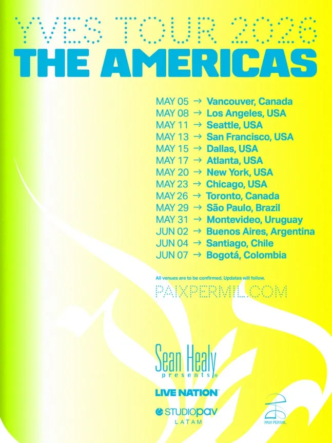 Yves, 美洲巡演, 歐洲, 演唱會, 現場演出