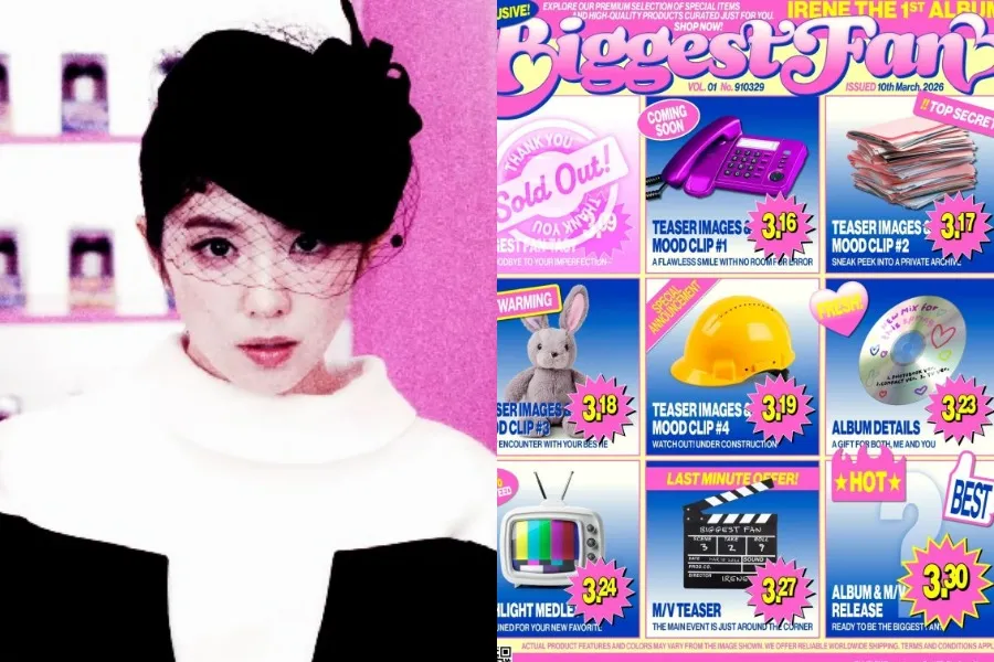 Irene, do Red Velvet, revela pôster de cronograma de 'Biggest Fan' com toque retrô