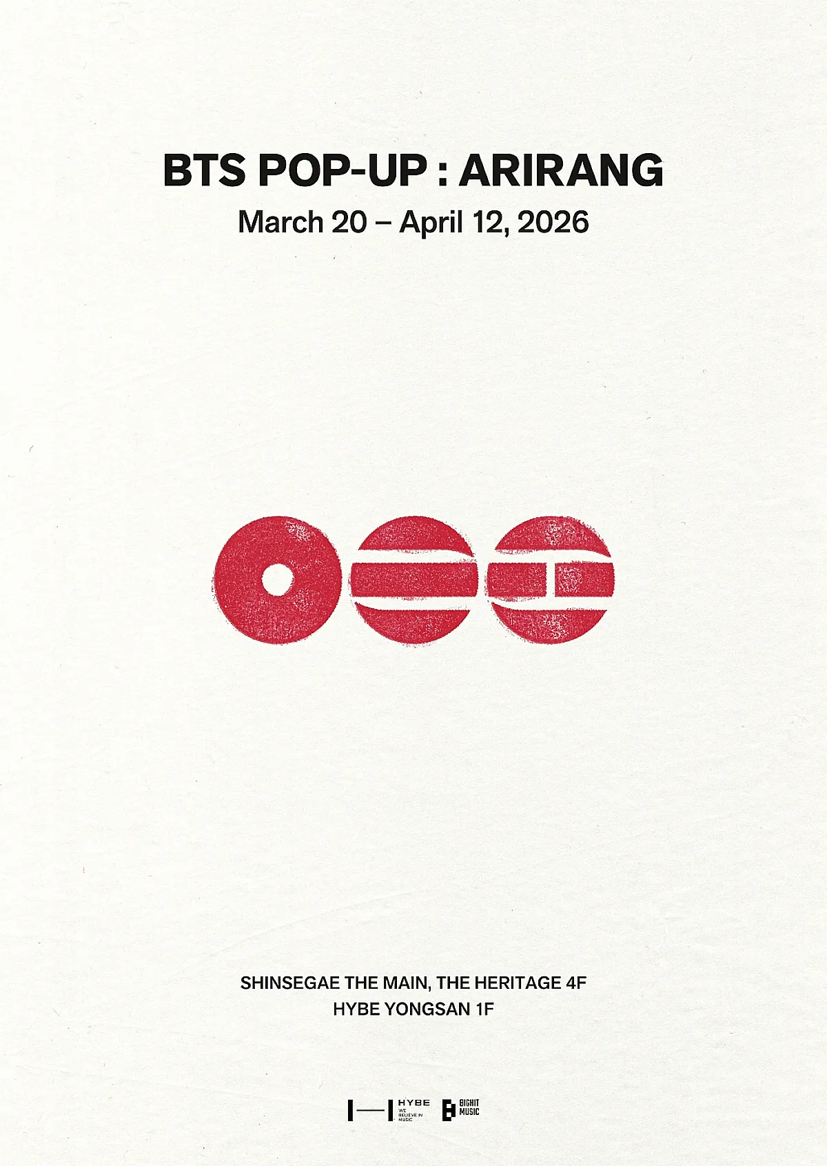 BTS, BTS, Arirang, loja pop-up, Loja de Departamentos Shinsegae