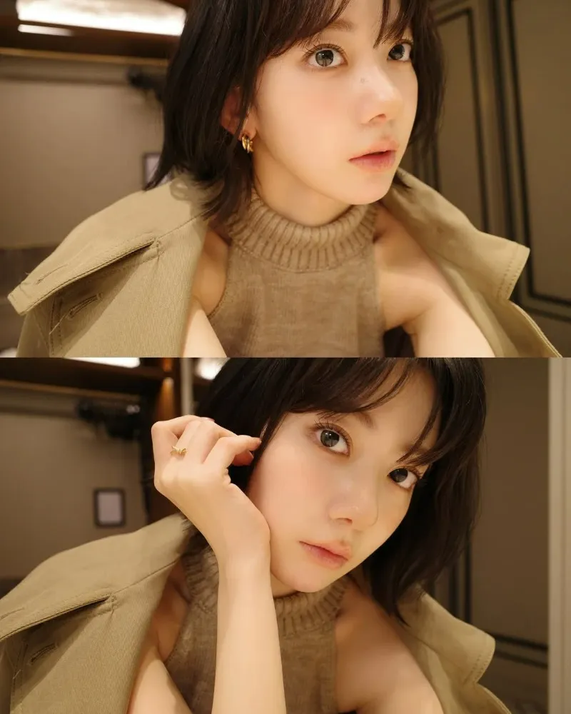 春か夏か…ルセラフィムのサクラ、トレンチコート×ホルターネックの組み合わせが視線を集める