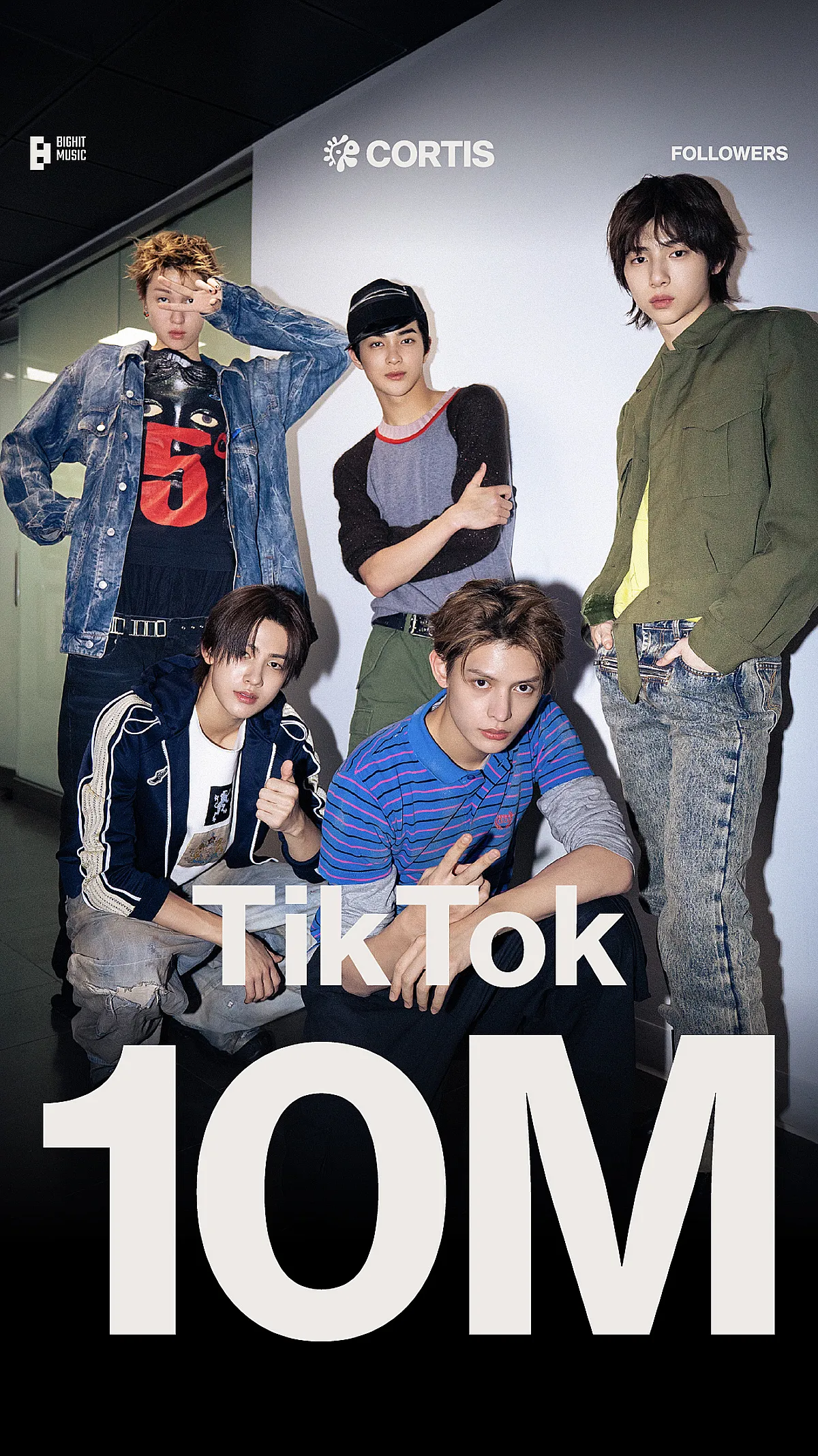 CORTIS, TikTok, người theo dõi, challenge, toàn cầu, 10 triệu người, SNS, FaSHioN, GREENGREEN