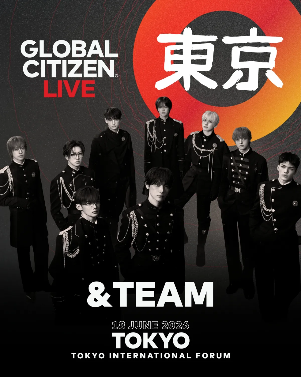 &TEAM, Global Citizen, headliner, konser amal, Tokyo, &TEAM, Global Citizen Live, Jepang