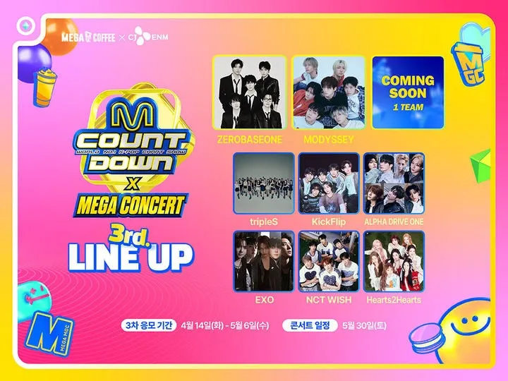Mega MGC Coffee, Frequency Event, ZEROBASEONE, MODYSSEY, M Countdown, Boys II Planet, Planet C: Home Race, Mega Concert