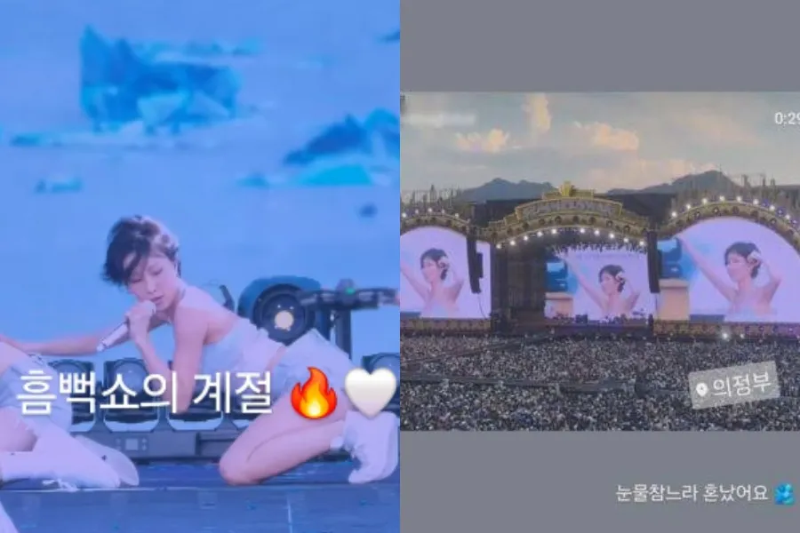 Hwasa, mesmo com o joelho sangrando, conclui o ‘Soak Show’… espírito de superação brilhou
