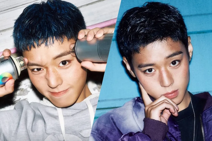 미남은 뭘 해도 예뻐…박지훈, 시즌그리팅서 '짧머좌' 등극