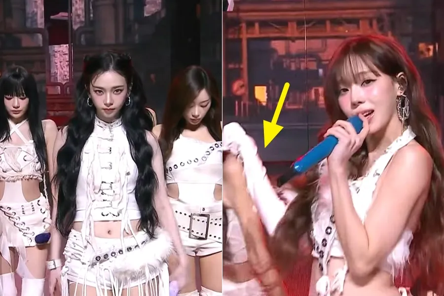 에스파, 가요대축제, 더티 워크, 리치 맨, 카리나, 지젤, 윈터, 닝닝, 타투, 장갑, 정국, 열애설