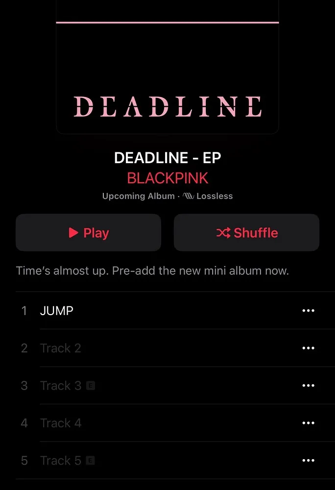 BLACKPINK, DEADLINE, カムバック, JUMP, 3rdミニアルバム, Apple Music, プレセーブ