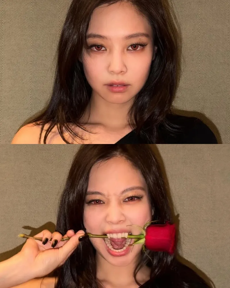長犬齒＋淺色虹膜…BLACKPINK Jennie，完美化身「德古拉」
