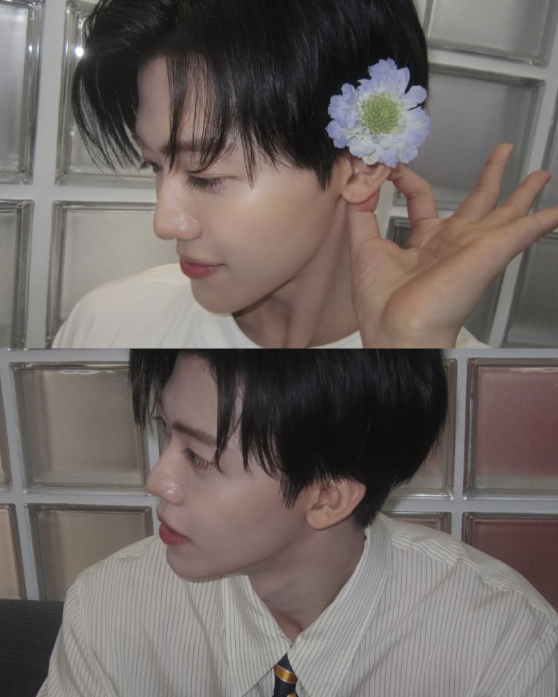 광고 비하인드 컷도 화보네…NCT 재민, 꽃도 기죽는 비주얼