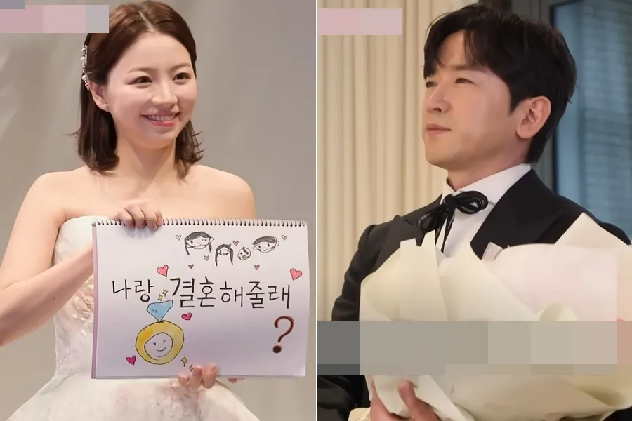 李玟雨夫妇在婚纱店向彼此献上“泪目”求婚