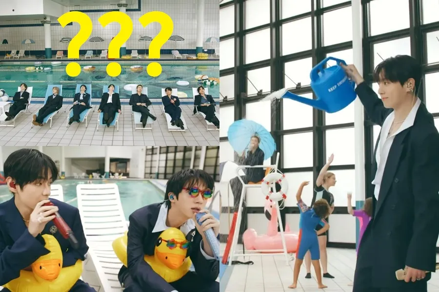 BTS, Poolside live clip, BTS, SWIM