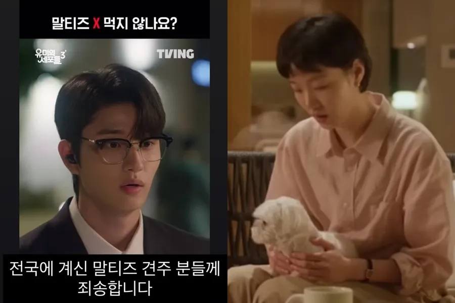'유미의세포들3' 김재원 "말티즈 똥 먹지 않나" 발언 사과