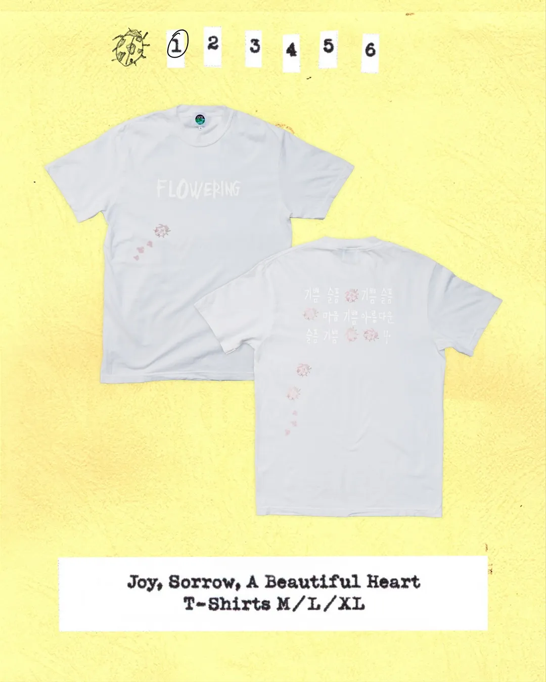 AKMU, MD, Merch, FLOWERING, AKMU, FLOWERING, Lee Chan-hyuk, Lee Su-hyun, Masking tape, T-shirt, Listening party