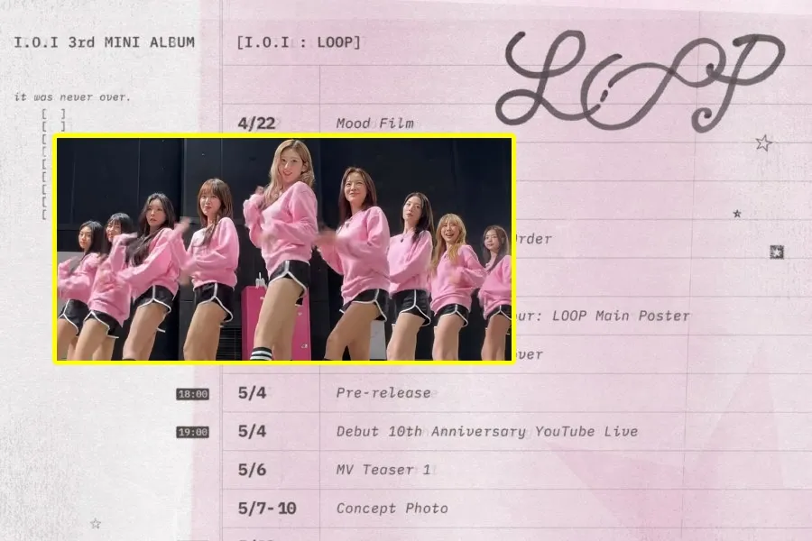 出道10周年的I.O.I将于5月19日回归…重组倒计时