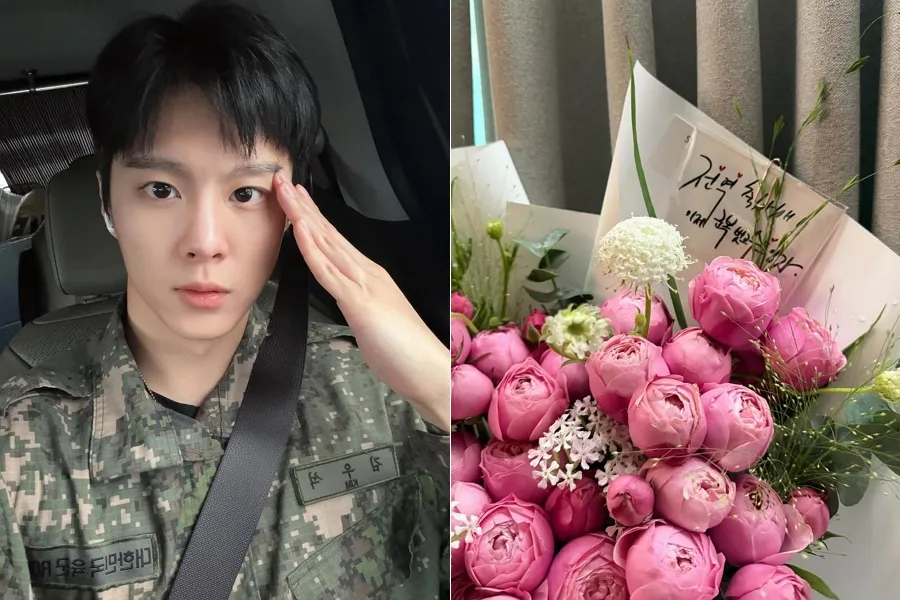 '강나언♥' 김우석, 군악대 복무 마치고 '팬들' 곁으로