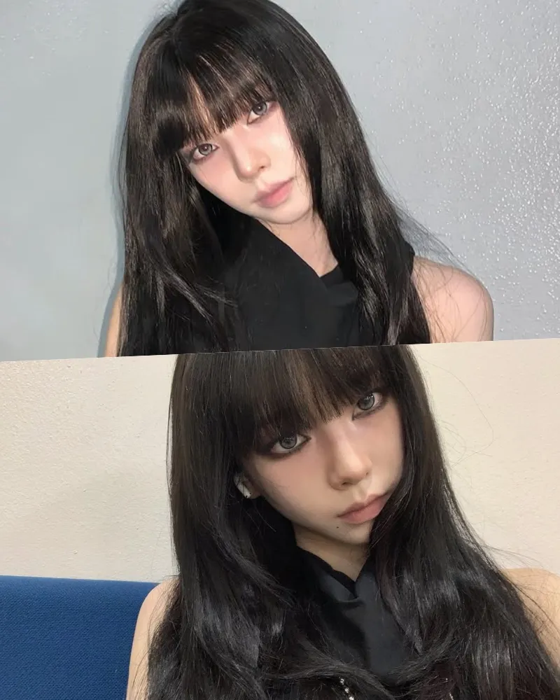 エスパのカリナ、「ぱっつん前髪×ロングヘア」で視線を集め、幻想的な魅力を放つ