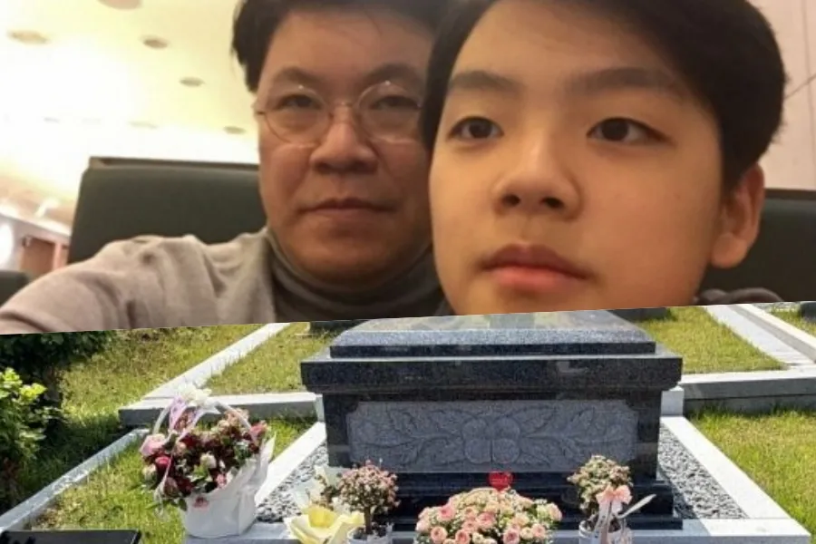Heartbreaking: Rapper Noel Visits Late Father Jang Je-won’s Grave With An Armful Of Flowers