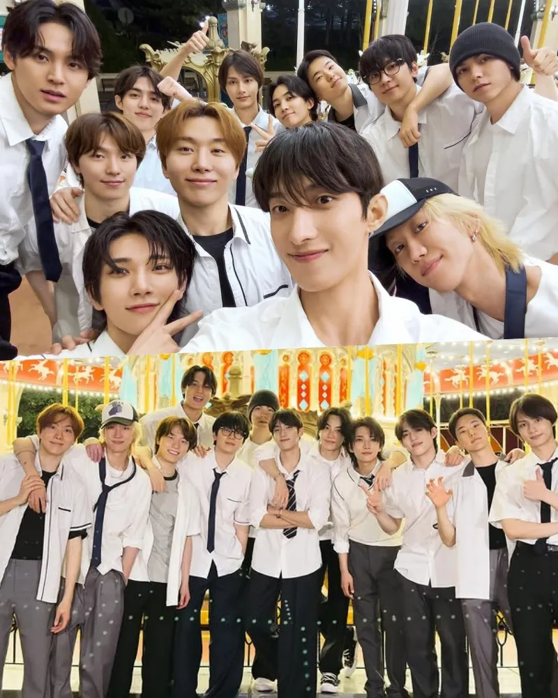 SEVENTEEN、制服で遊園地へ「みんな青春だね」