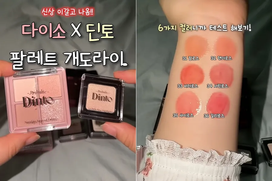 [K-Beauty] Daiso X Dinto: Lips, Palettes, and Highlighters — What to Buy Now