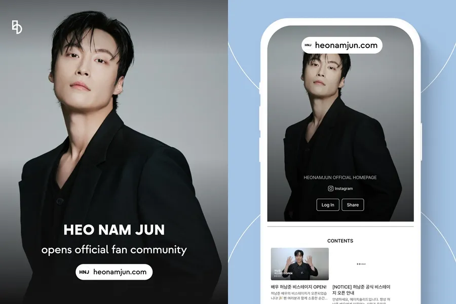 Heo Nam-jun, ator em alta, inaugura b.stage: 'Deve ter fanmeeting em breve'