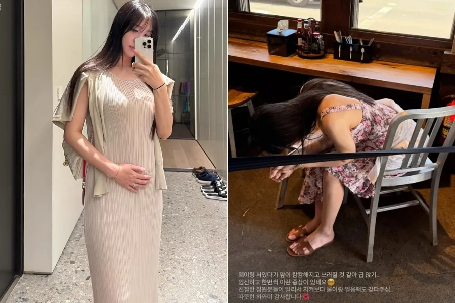 Shocking scare: Pregnant Hong Yookyung suffers dizzy spell in Hawaii — "Felt like I was going to faint"