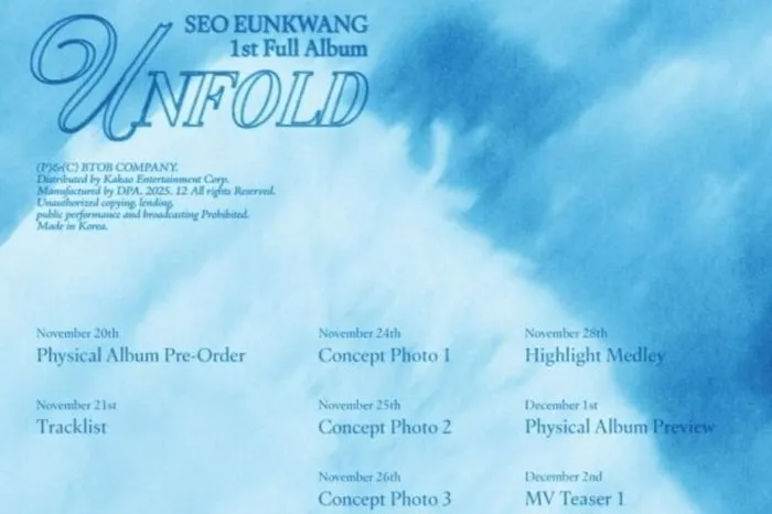 Seo Eunkwang de BTOB inicia la cuenta regresiva para su comeback… ¡se revela el calendario de “UNFOLD”!