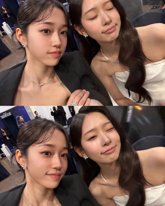 Kim Min-ju Shines as the 'Goddess of Beauty' at the Blue Dragon Awards, Revealing On-Screen Chemistry with Noh Yoon-seo